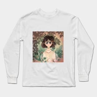 short hair girl Long Sleeve T-Shirt